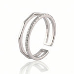 Žiedas Two row ring — Luxiage