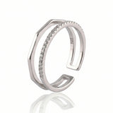 Žiedas Two row ring — Luxiage