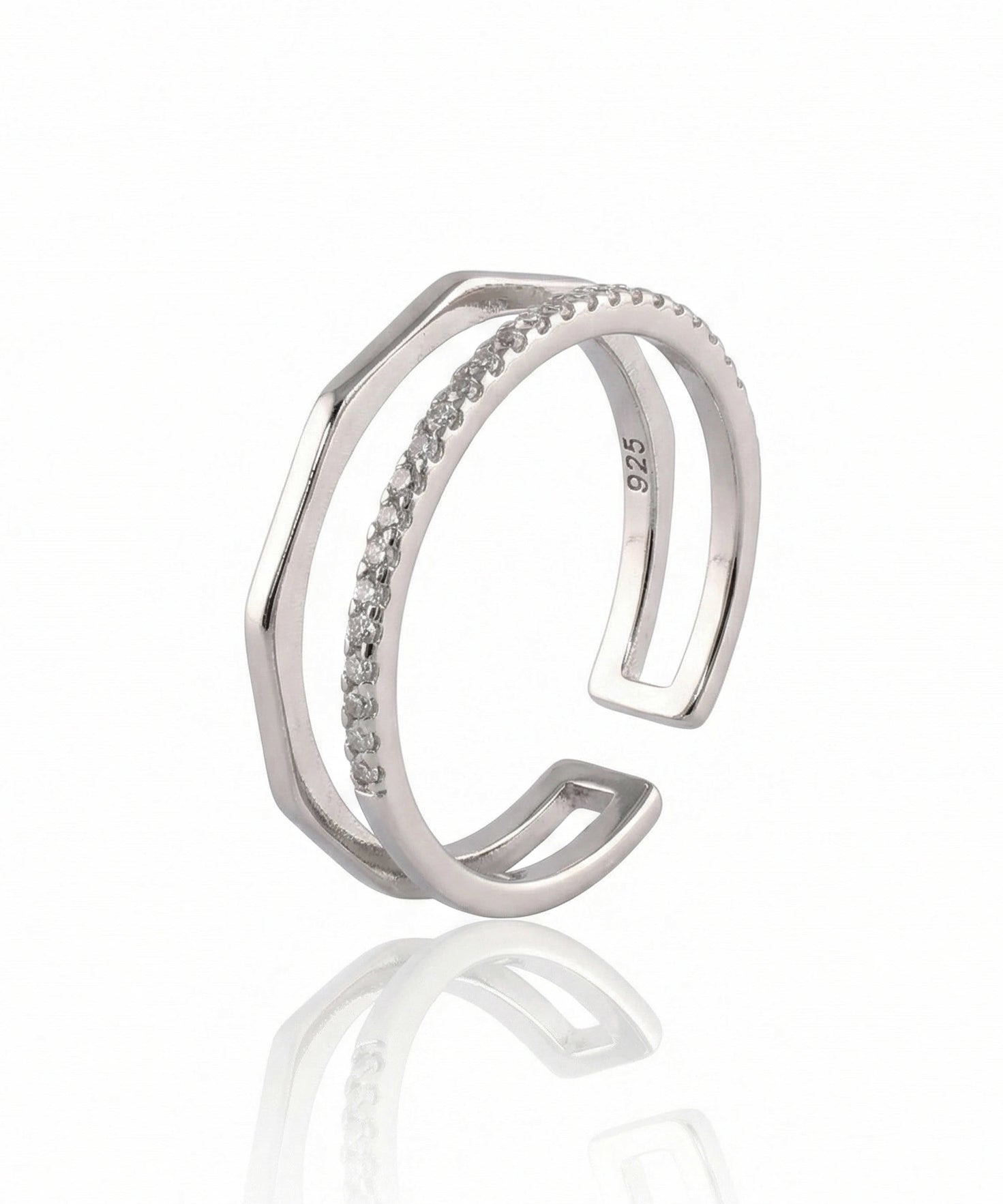 Žiedas Two row ring — Luxiage