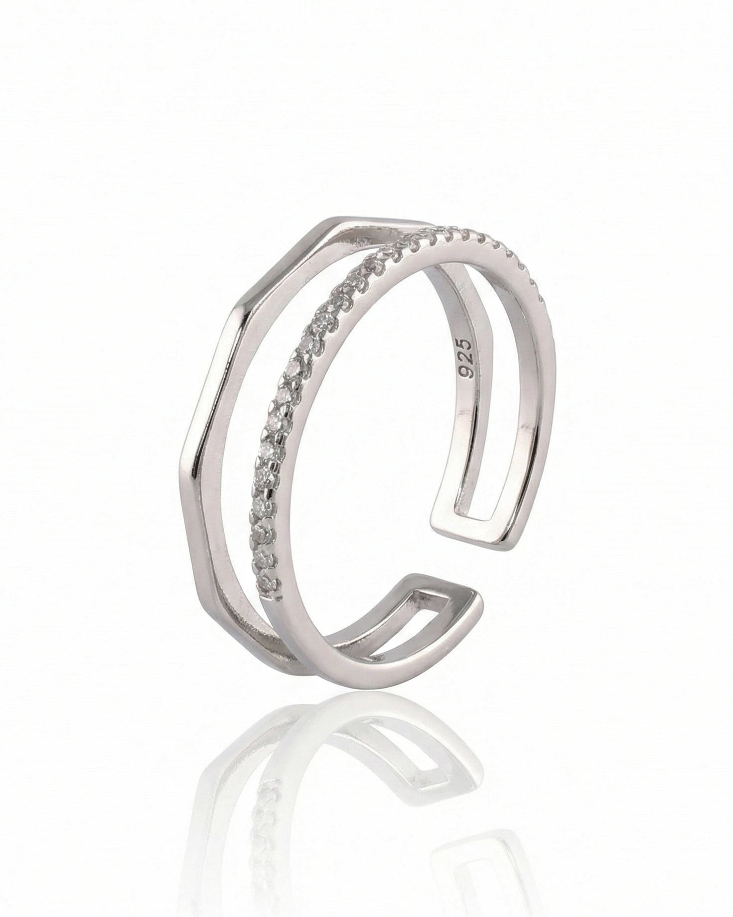 Žiedas Two row ring — Luxiage