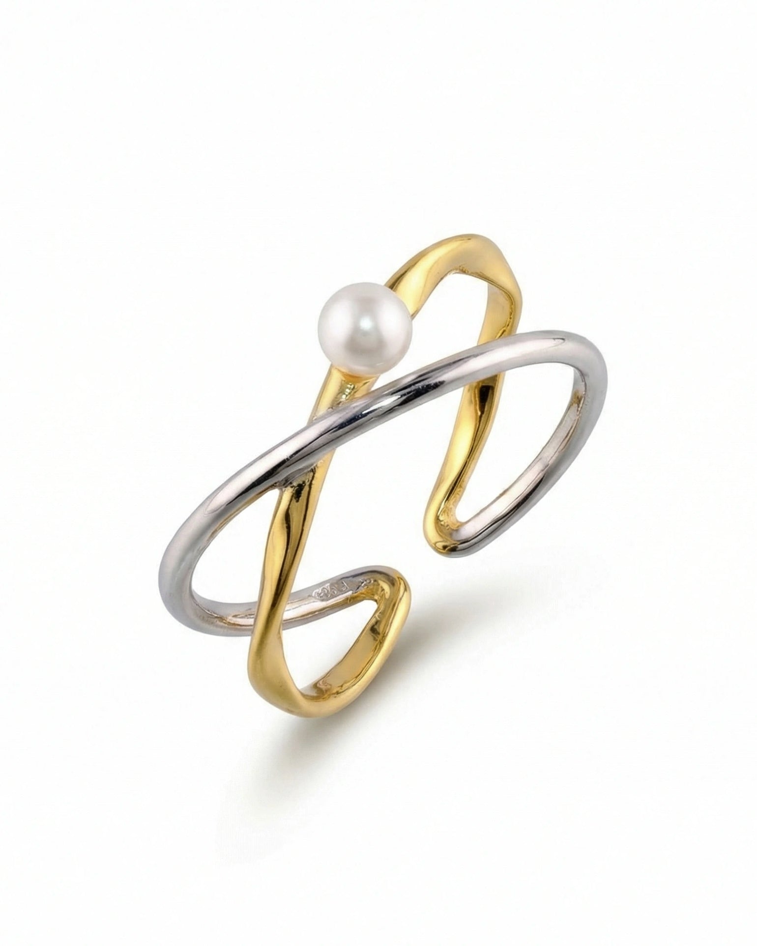 Žiedas Cross Pearl — Luxiage