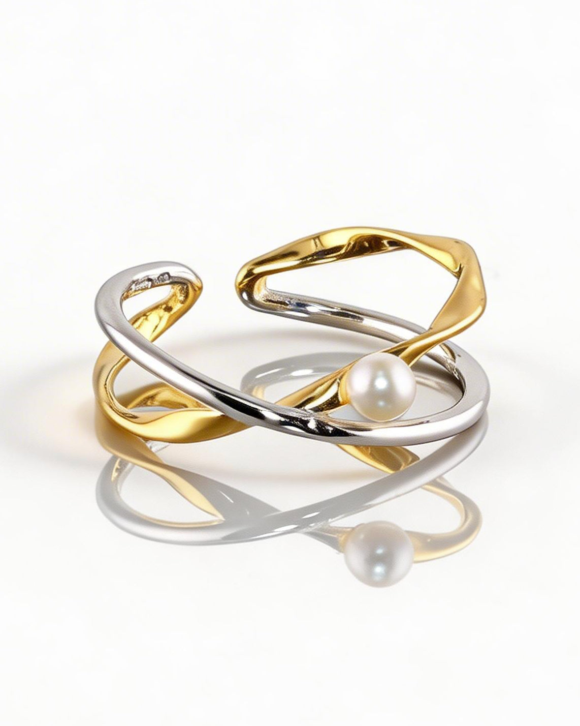 Žiedas Cross Pearl — Luxiage