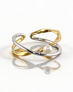 Žiedas Cross Pearl — Luxiage