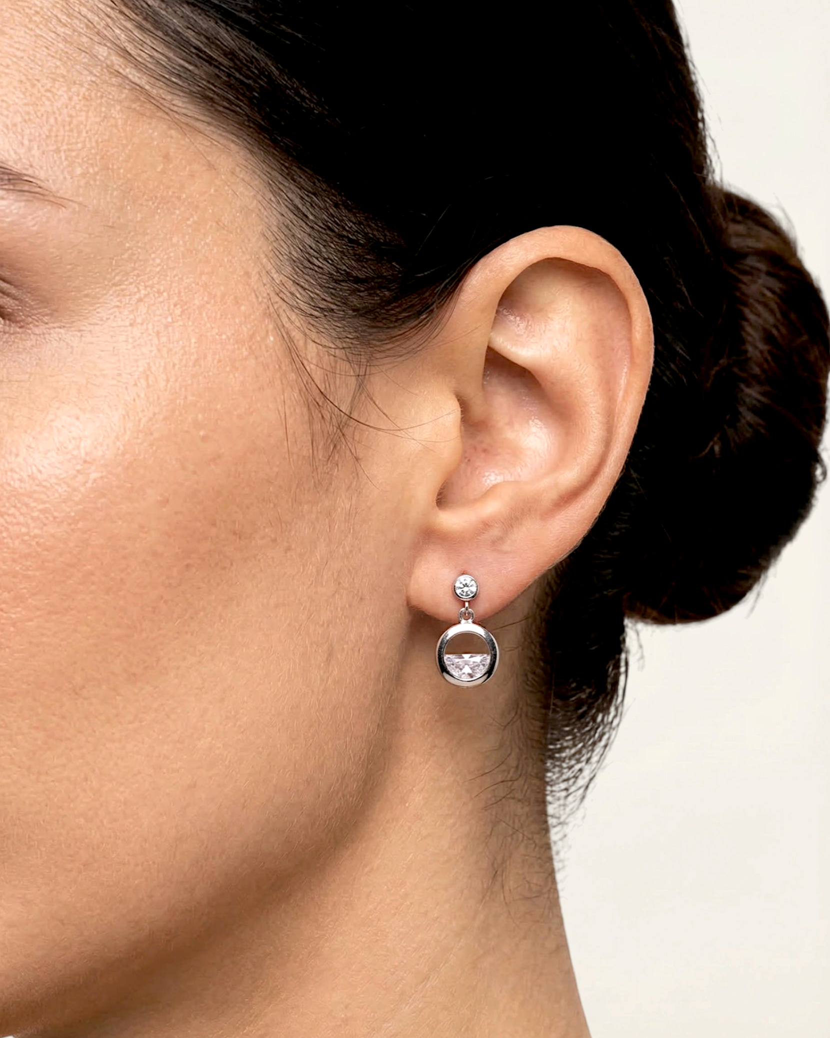 Auskarai Silver CZ — Luxiage