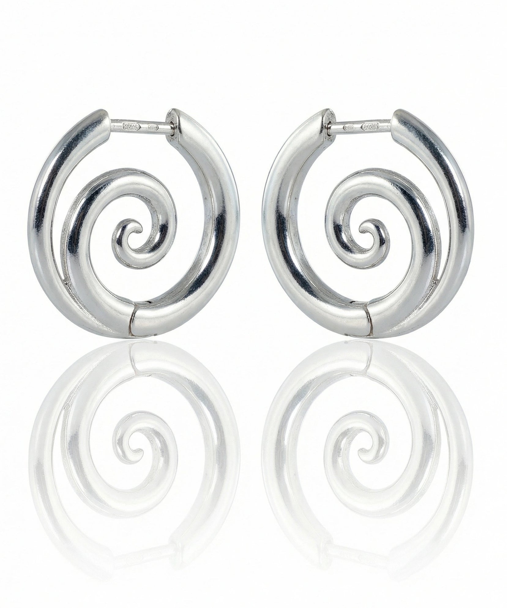 Auskarai Round Spiral — Luxiage
