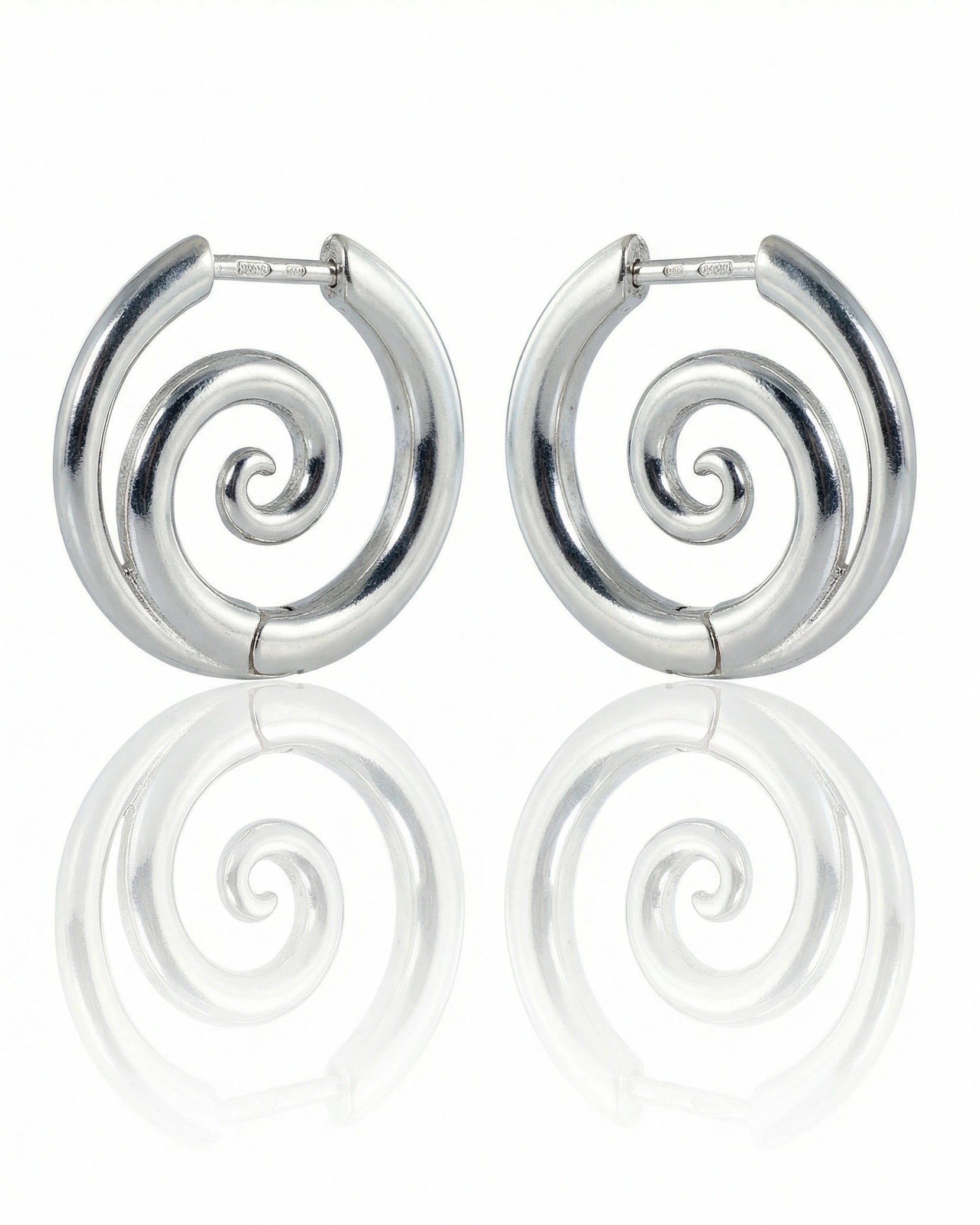 Auskarai Round Spiral — Luxiage