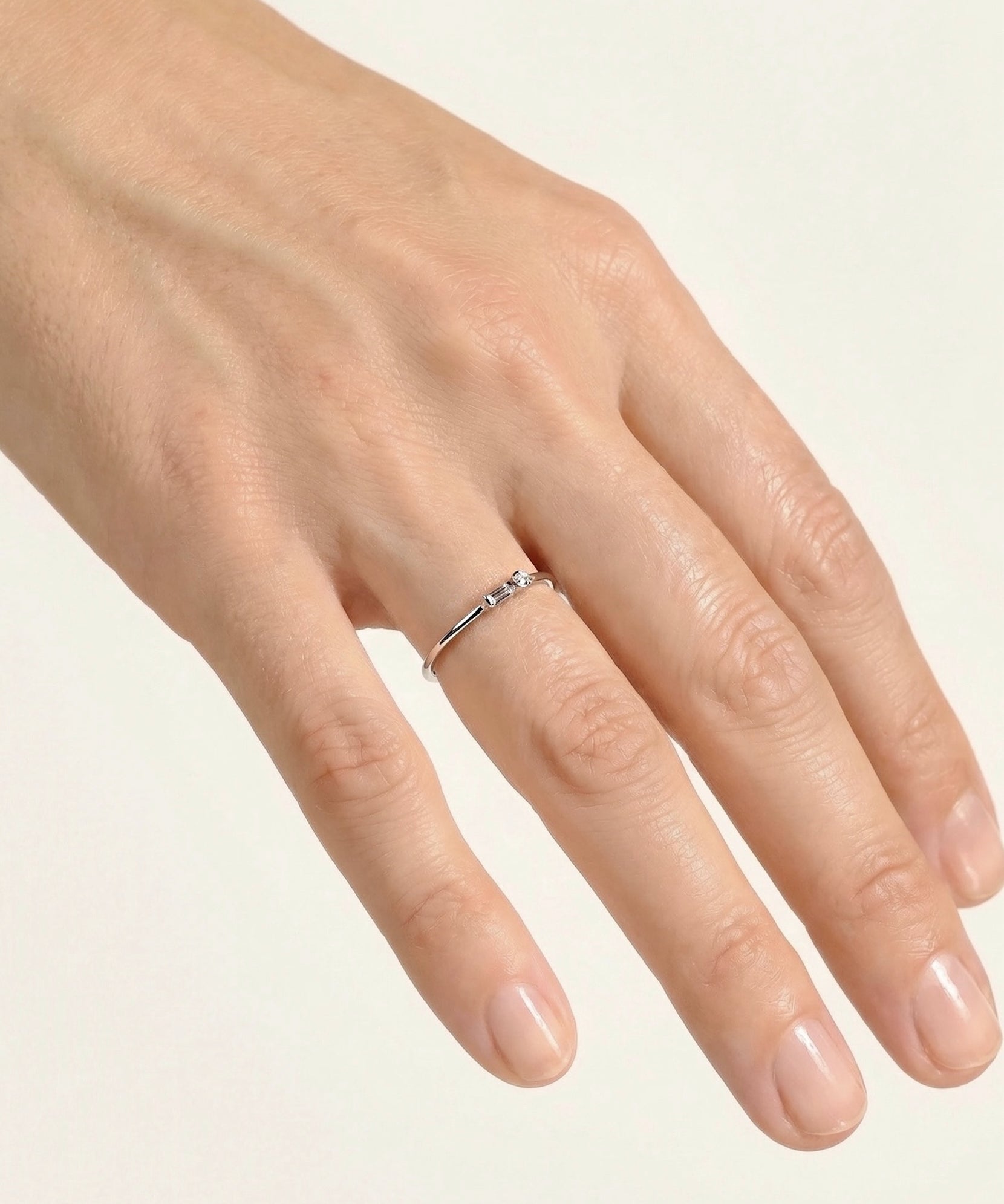 Žiedas Thin zircon — Luxiage