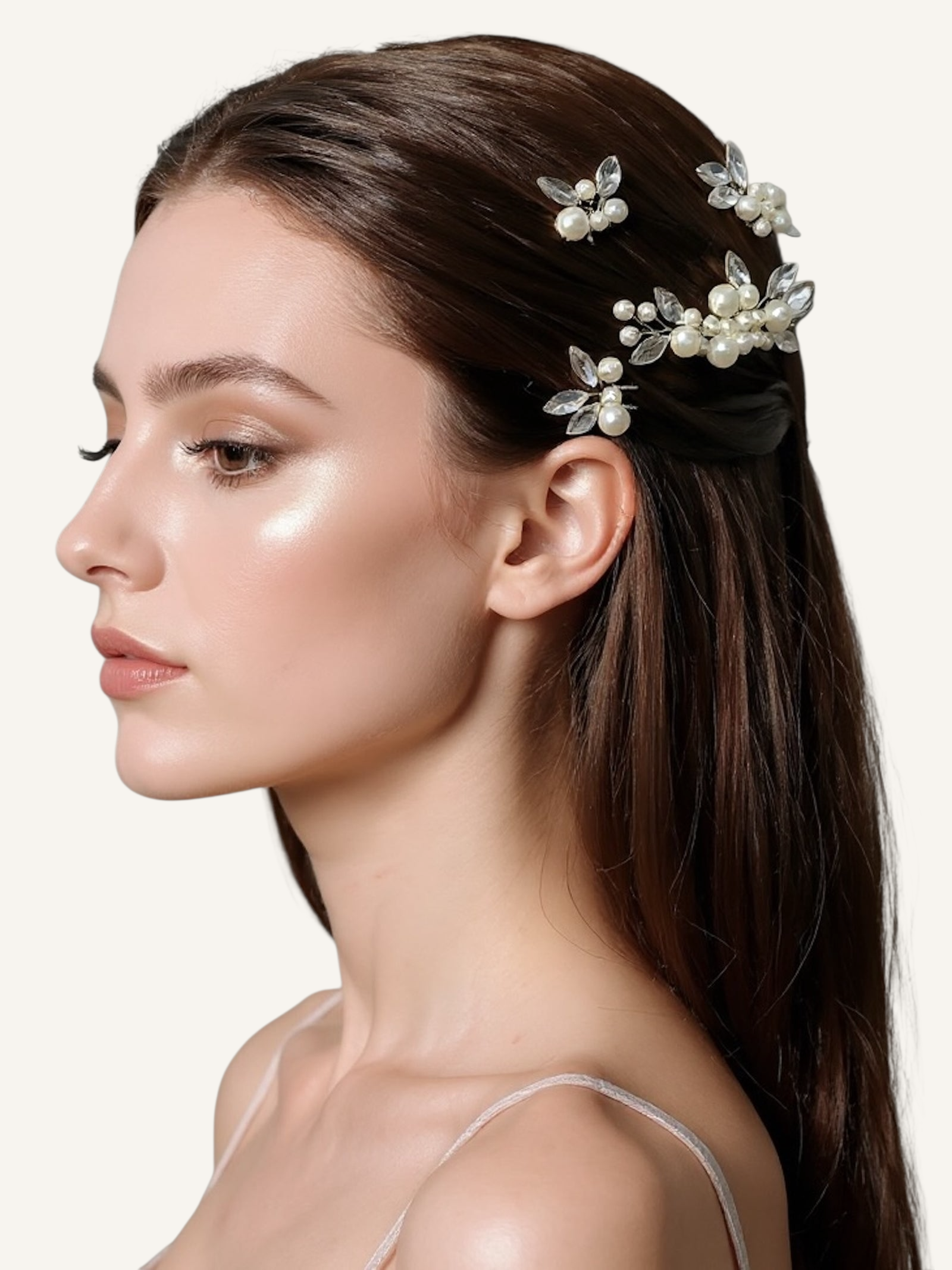 Plaukų aksesuarų rinkinys Bride Pearl set — Luxiage