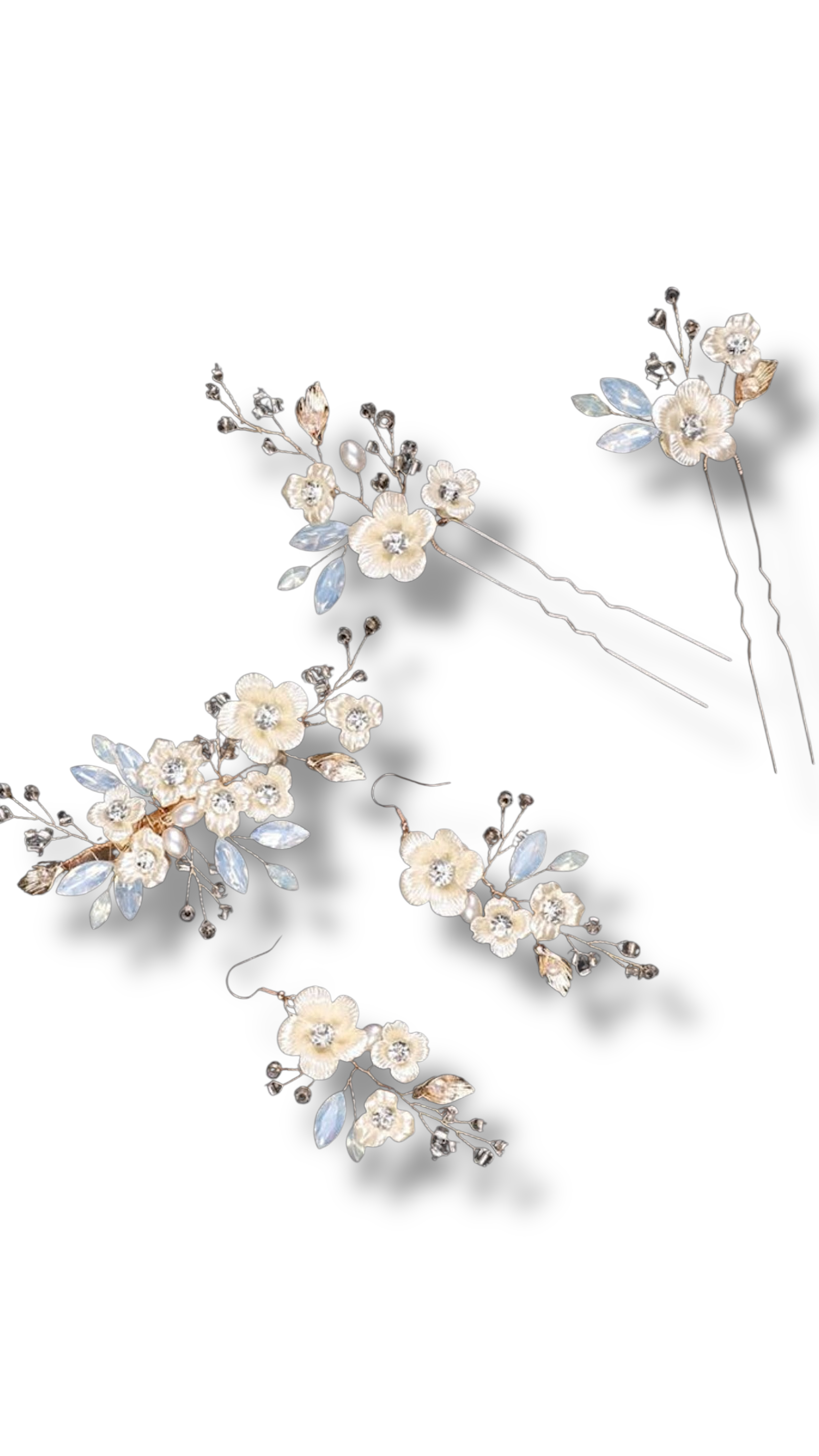 Papuošalų rinkinys Nude flower set — Luxiage