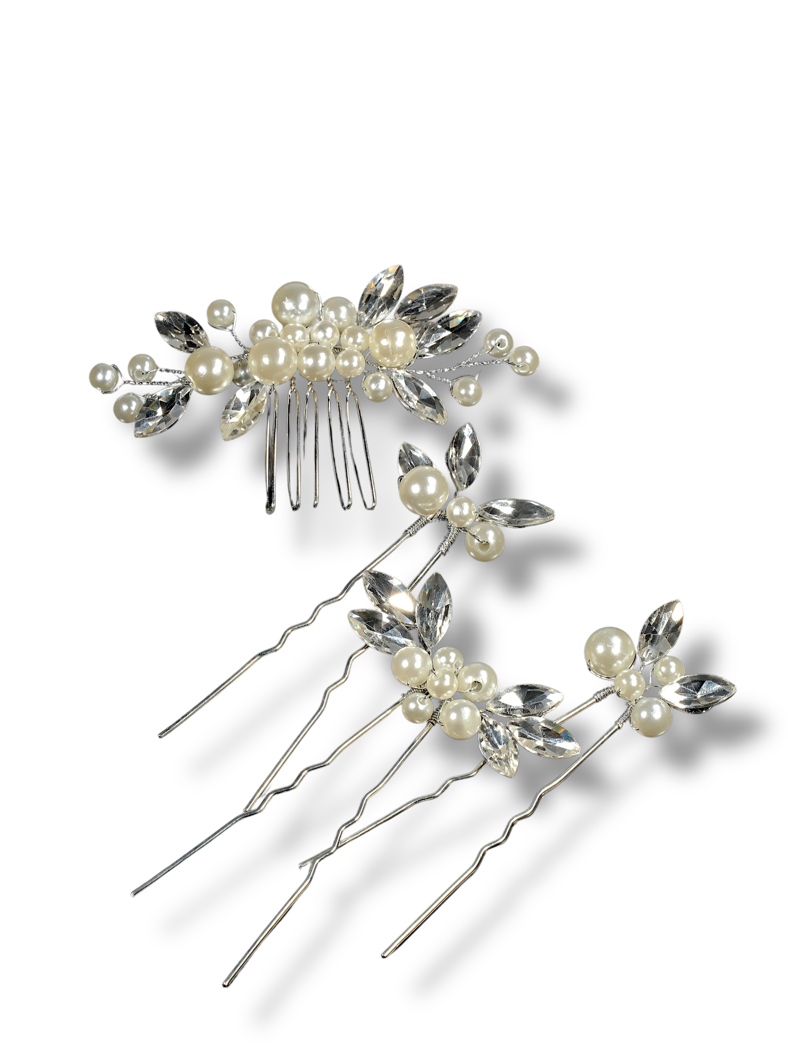 Plaukų aksesuarų rinkinys Bride Pearl set — Luxiage