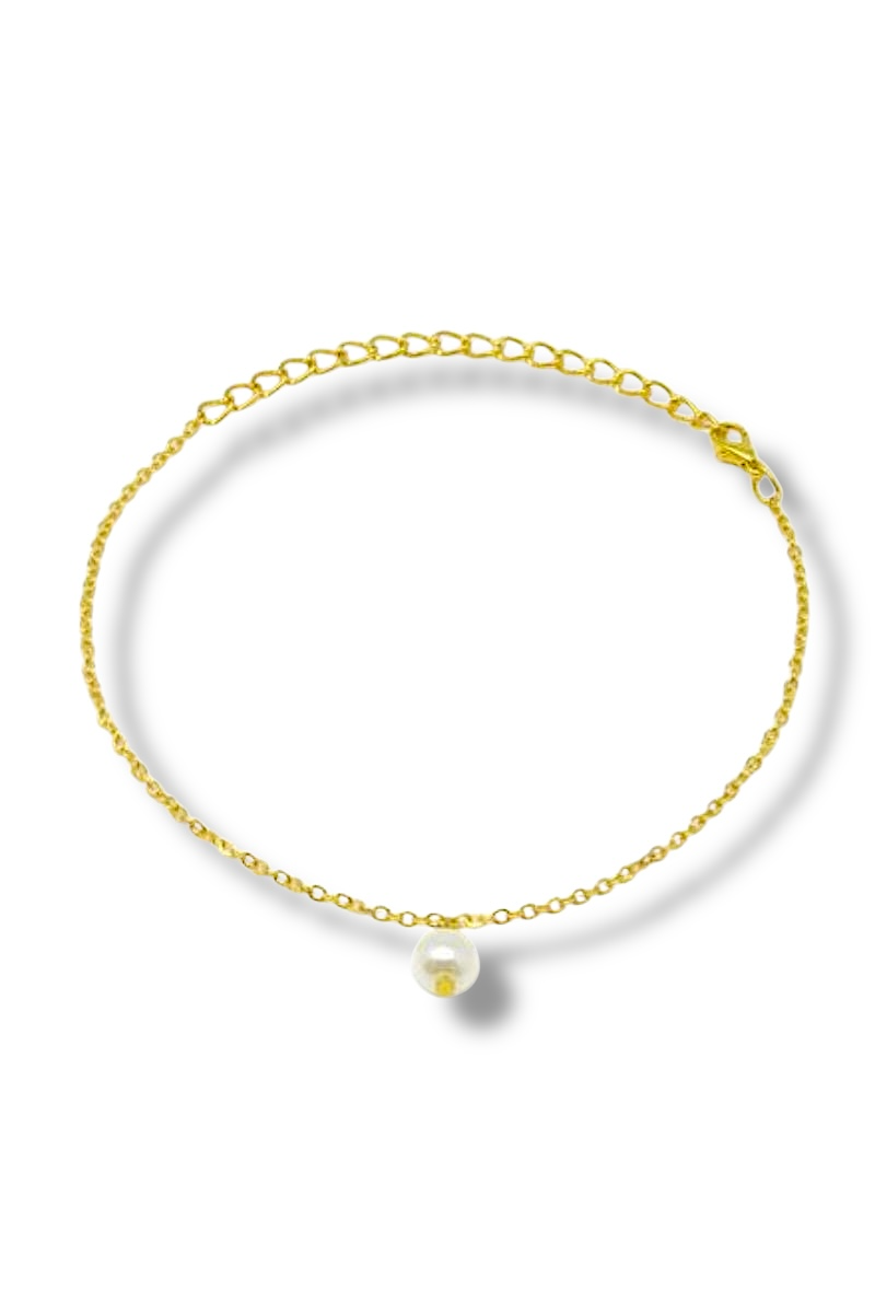 Grandinėlė ant kojos Golden Pearl Anklet — Luxiage